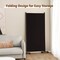 3 Panel Folding Room Divider with 8 Smooth Universal Lockable Wheels